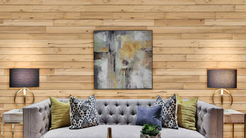 Wandverkleidung Holz planeo Woodwall Easyfix - Eiche Natur