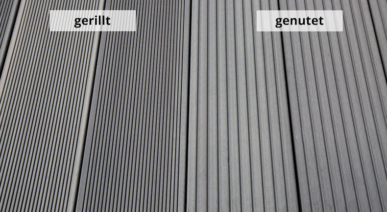 TitanWood Kit complet - 5m lame creuse rainurée structure gris clair 51m² compris UK alu