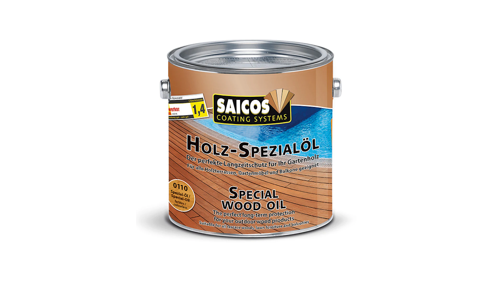 Saicos Holz-Spezialöl für Bangkirai-, Iroko-, Ipé- und Thermoholz 2,5 L