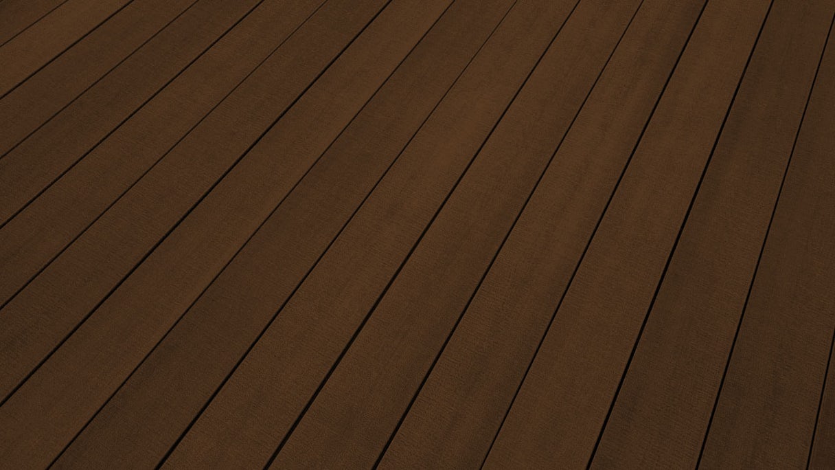 Komplett-Set TitanWood 3m Massivdiele Holzstruktur dunkelbraun 33m² inkl. Alu-UK