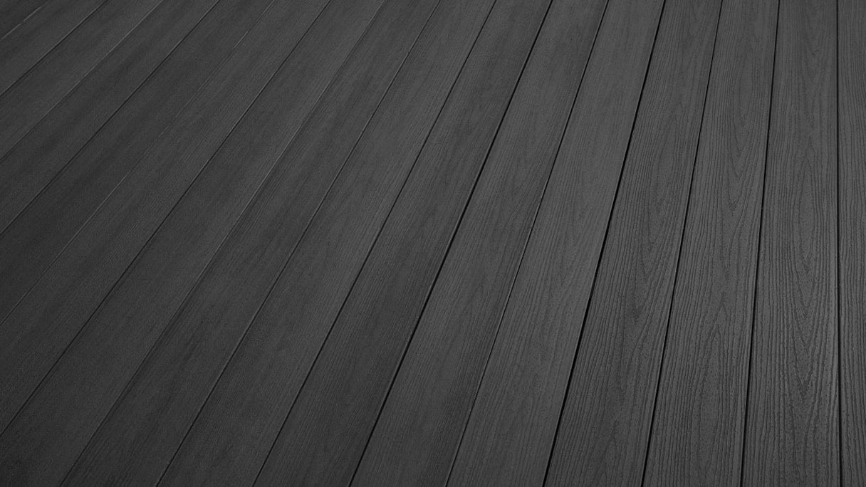 Complete set TitanWood 3m solid plank wood structure dark grey 45m² incl. aluminium-UK