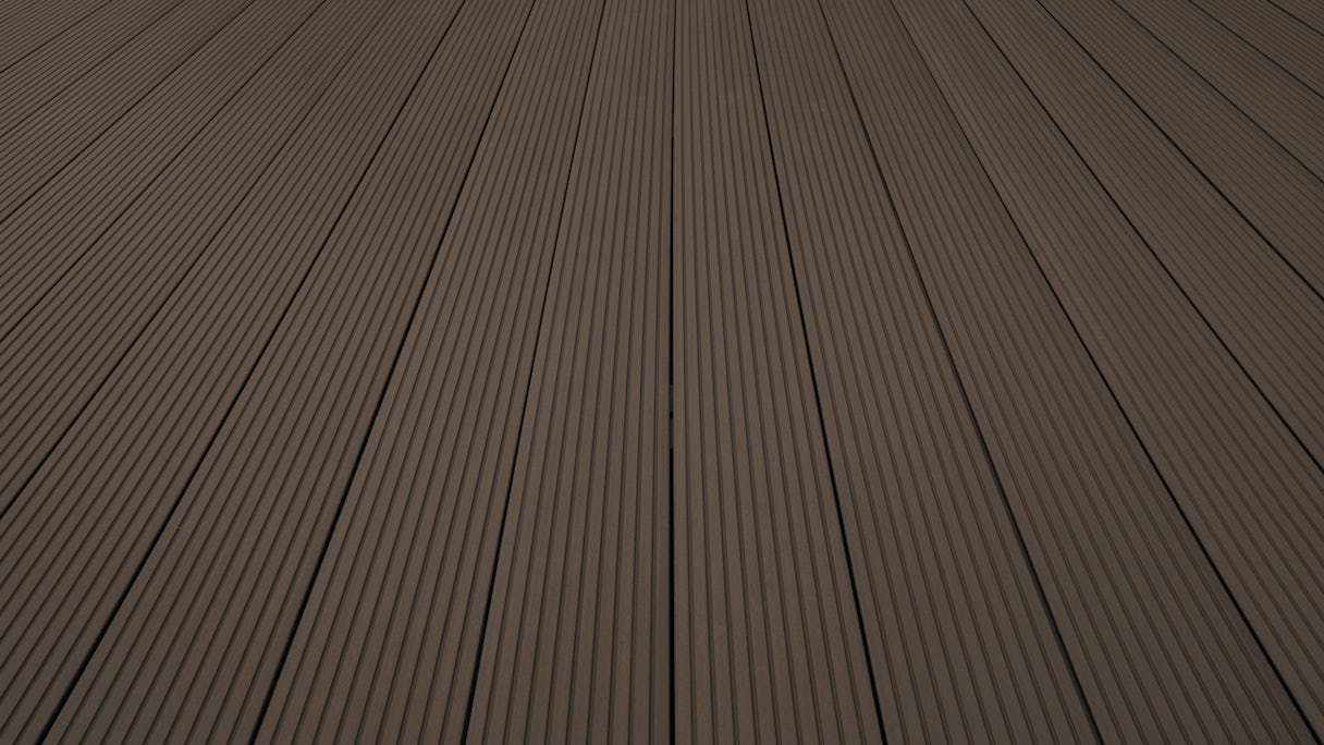 Ensemble complet TitanWood 4m planche massive rainurée structure brun foncé 8,2m² incl. aluminium-UK