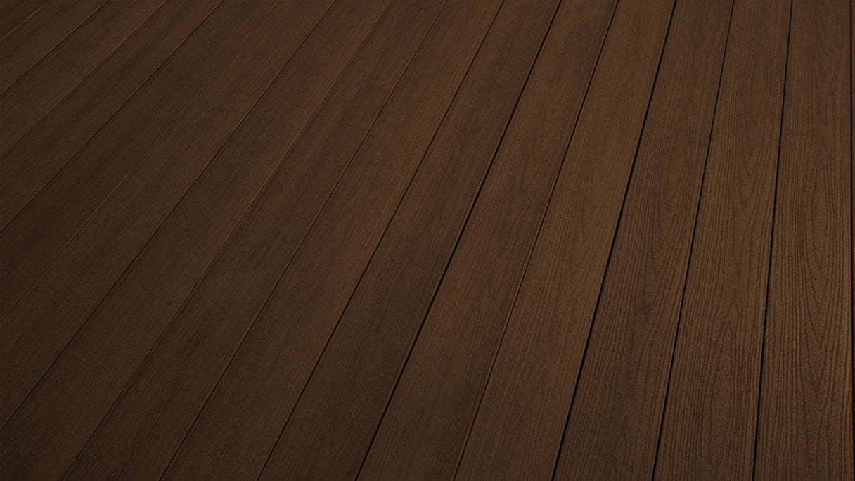Komplett-Set TitanWood 4m Massivdiele Holzstruktur dunkelbraun 28.2m² inkl. Alu-UK