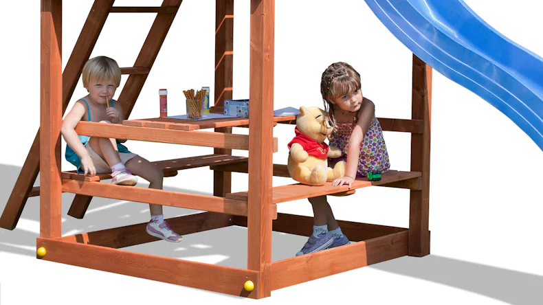 Picknicktisch Freebie 1 - 120 x 120cm mit Sitzmöglichkeit