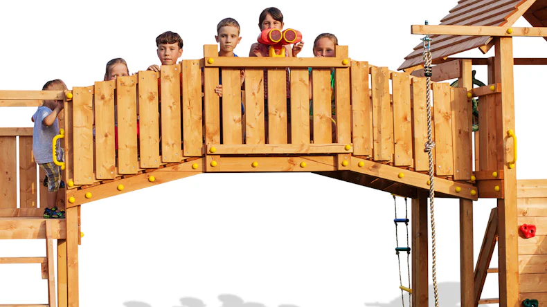 planeo Spielturm Addition - Regenbogen Spielbrücke