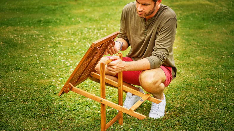 Gartentisch geöltes Akazienholz 46 x 46 cm klappbar