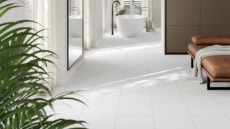 planeo Vinile rigido a incastro - Bianco pietra opaco | Isolamento acustico integrato (100P2935MT)