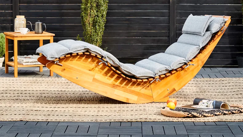 Saunaliege Akazienholz 155 x 60 x 93 cm klappbar