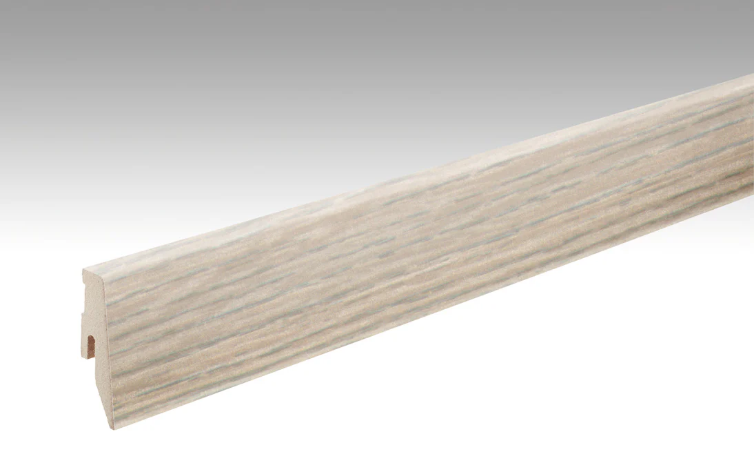 MEISTER Sockelleisten Fußleisten Eiche arcticweiß 1168 - 2380 x 60 x 20 mm (200049-2380-01168)