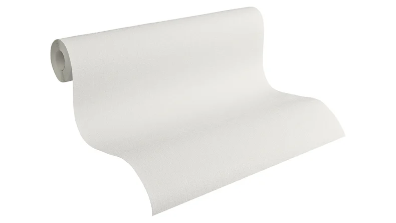 revêtement mural en vinyle blanc à rayures classiques uni Simply White 918