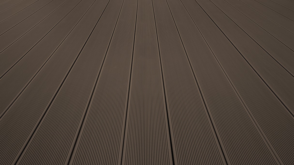 Ensemble complet TitanWood 4m planche massive rainurée structure brun foncé 8,2m² incl. aluminium-UK