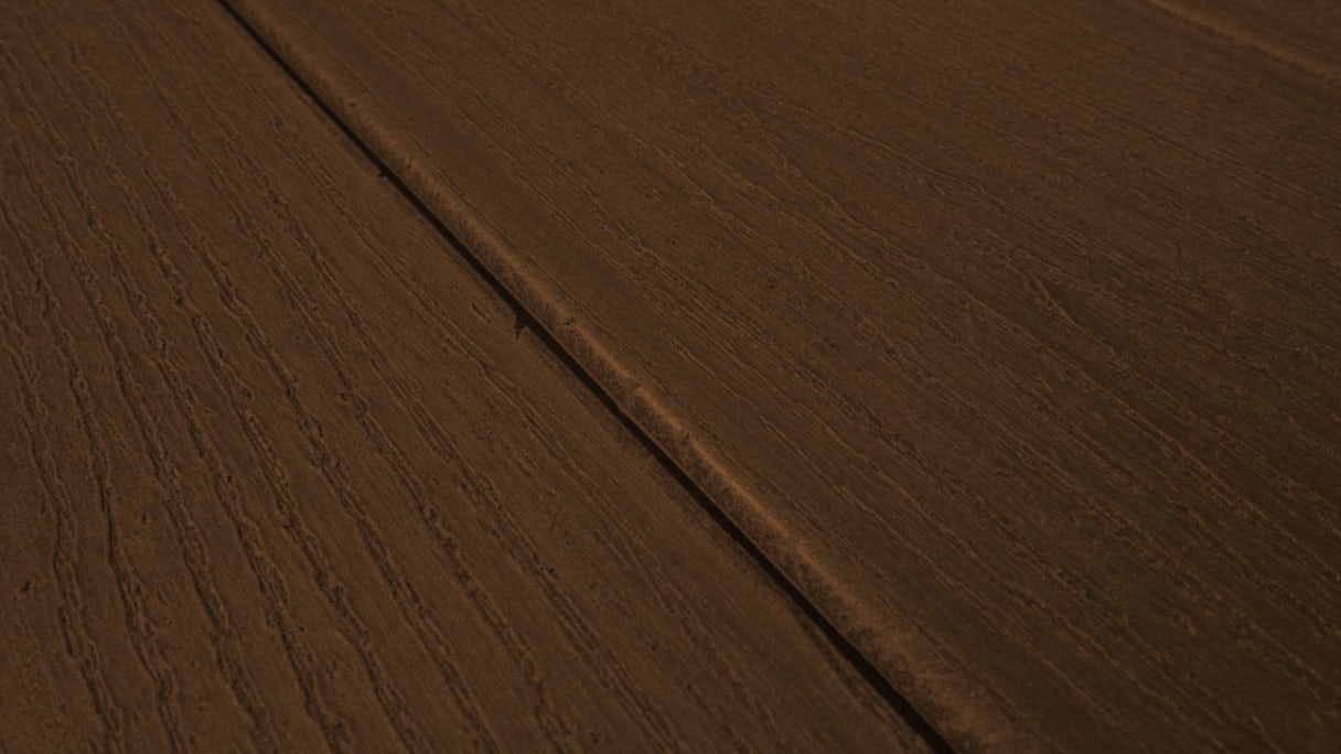 Complete set TitanWood 3m solid plank wood structure dark brown 33m² incl. aluminium-UK