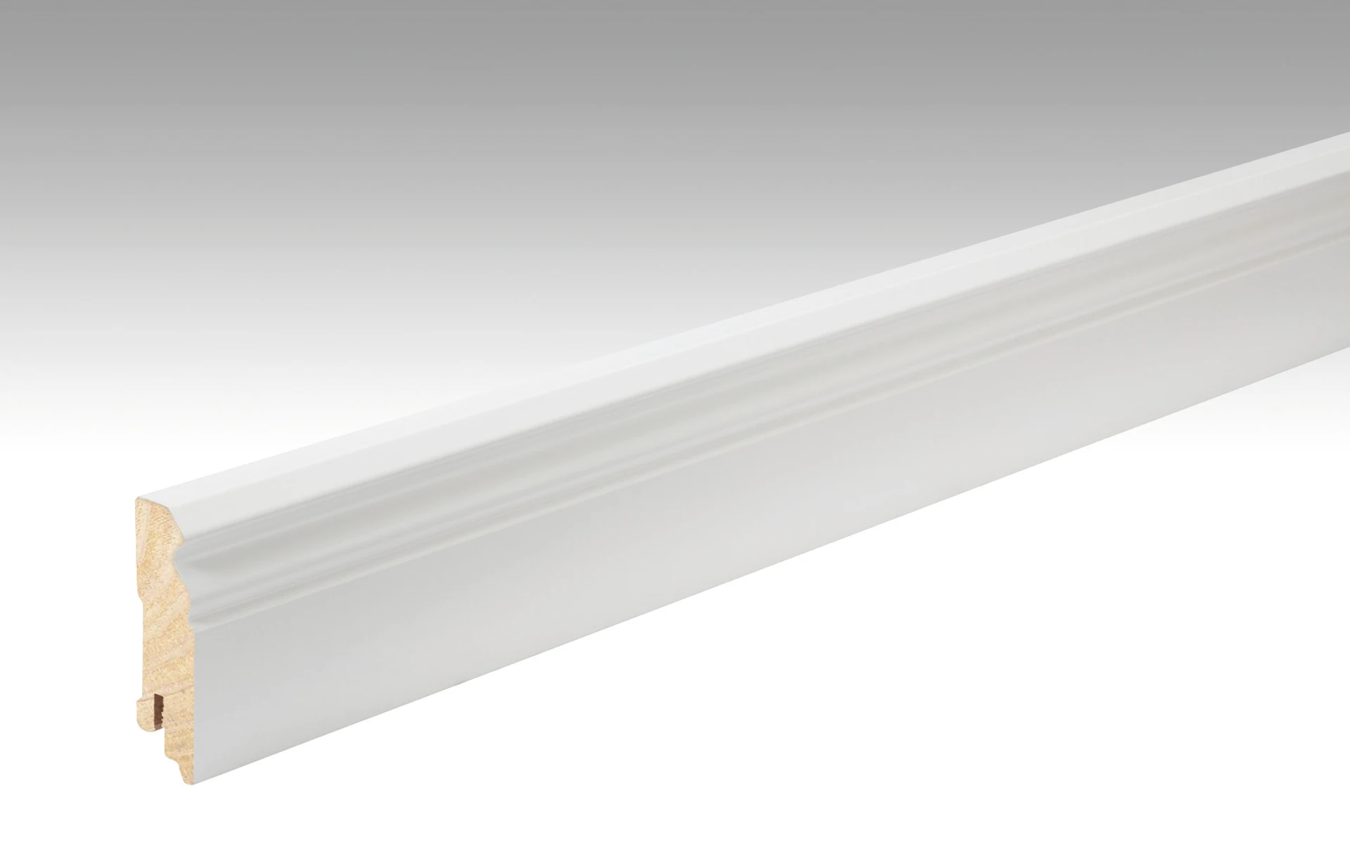 MEISTER Skirtings White DF (RAL 9016) 2266 - 2380 x 60 x 18 mm (200019-2380-02266)