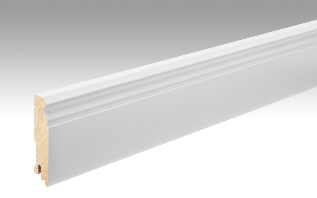 MEISTER Skirtings White DF (RAL 9016) 2266 - 2380 x 80 x 18 mm (200020-2380-02266)