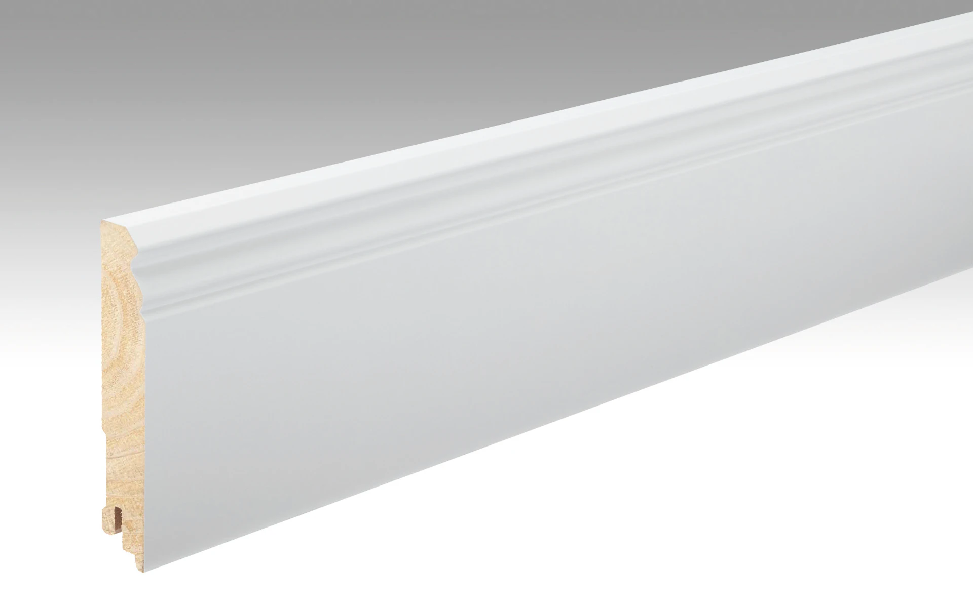 MEISTER Skirtings White DF (RAL 9016) 2266 - 2380 x 100 x 18 mm (200021-2380-02266)
