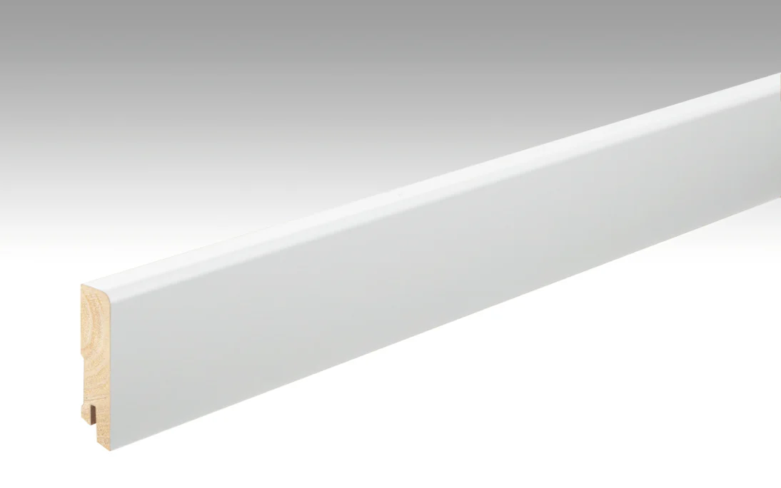 MEISTER Skirtings White DF (RAL 9016) 2266 - 2380 x 80 x 18 mm (200025-2380-02266)
