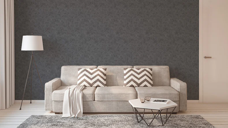 Vinyltapete grau Klassisch Uni Memory 3 093