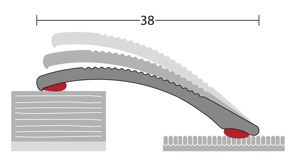 Profilo di regolazione Prinz in acciaio inox opaco 100 cm