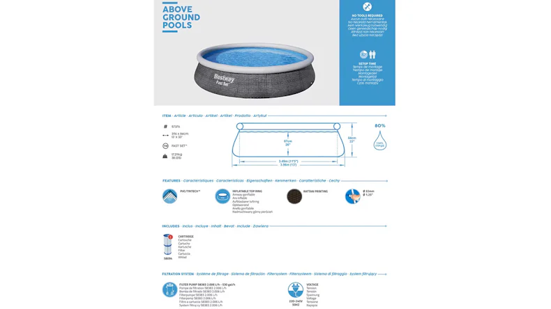 Easy Poolset Ø 396 cm
