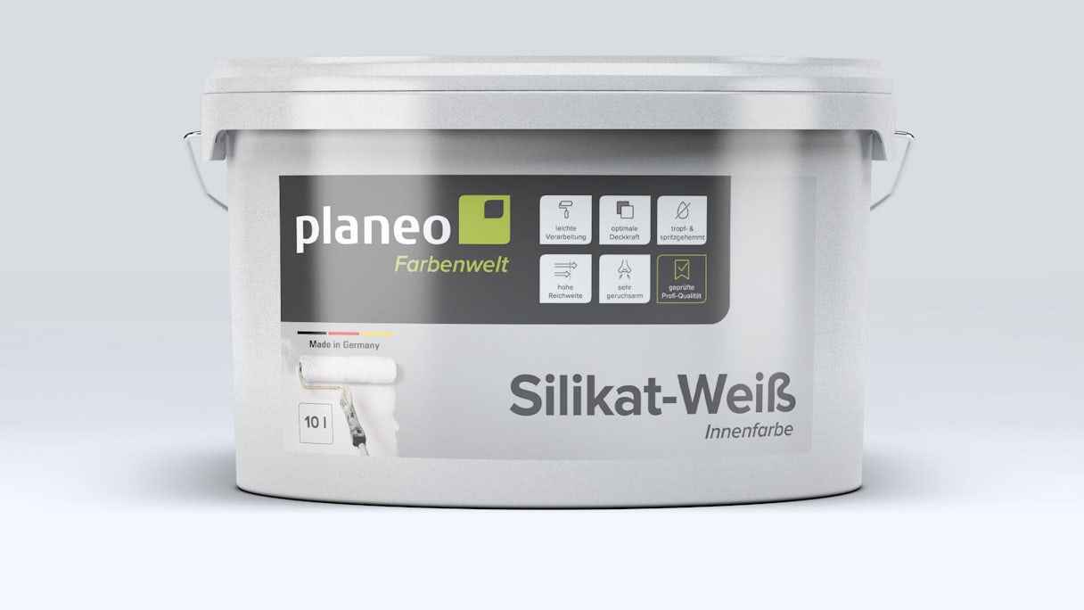 Planeo Silikat-Innenfarbe weiß 10L - stumpfmatt