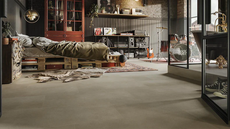 MEISTER Designboden Dryback-Vinyl DB 155 - 20210 Mellow gold Steinporen-Struktur (400058-0914457-20210)