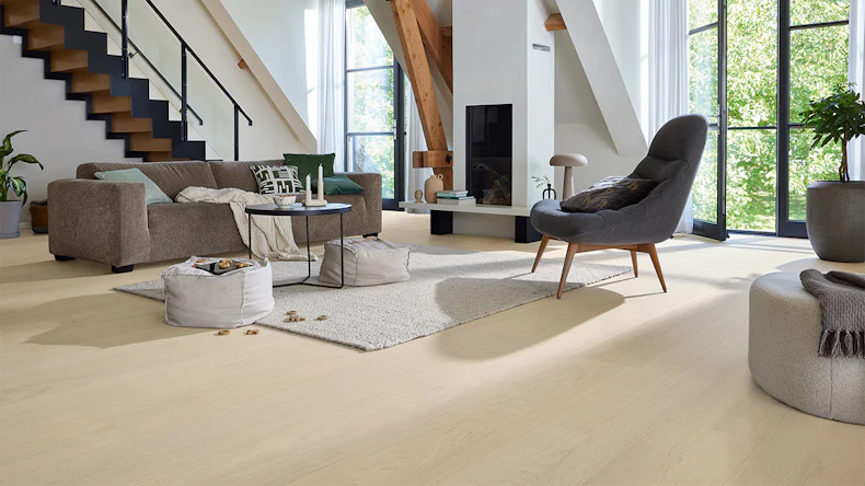 MEISTER Lindura-Holzboden HD 400 - 20229 Eiche natur perlweiß ultramattlackiert 2200 x 270 x 11 mm (500214-2200270-20229)