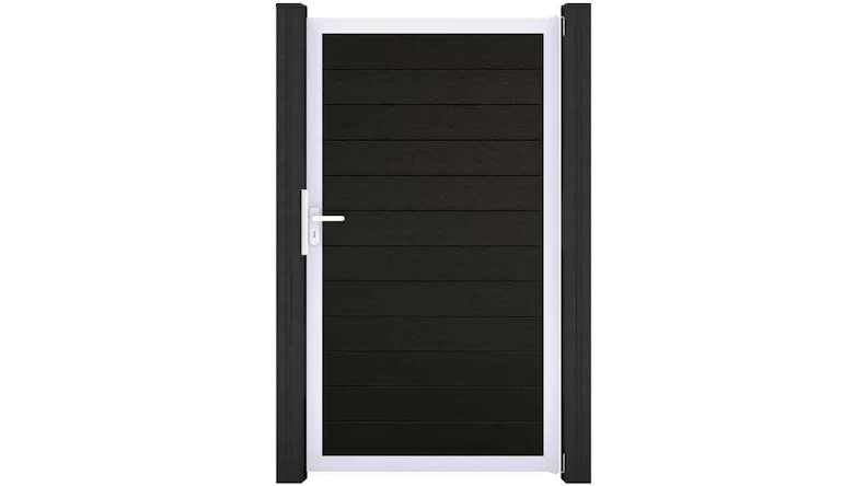 planeo Gardence Strong - BPC-Universaltor Schwarz co-ex mit Silber Alurahmen 100x180x4cm