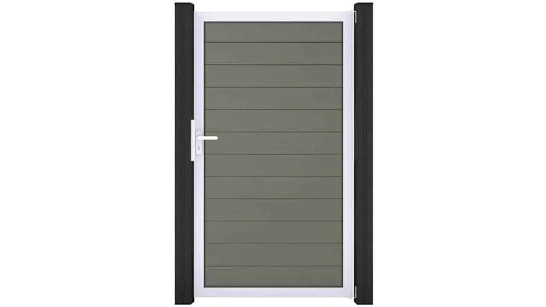 planeo Gardence Strong - BPC-Universaltor Grau mit Silber Alurahmen 100x180x4cm