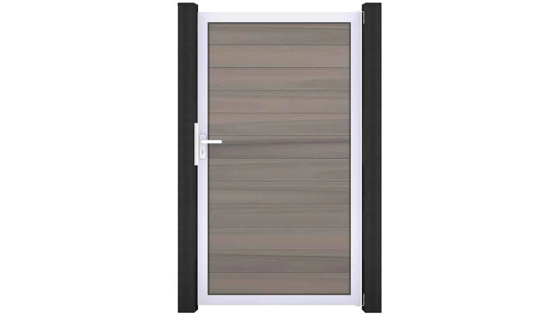 planeo Solid - universal door Bi-Color co-ex with silver aluminium frame 150x180x4cm
