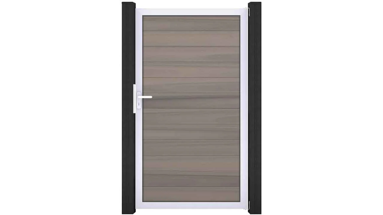 planeo Solid - universal door Bi-Color co-ex with silver aluminium frame 150x180x4cm