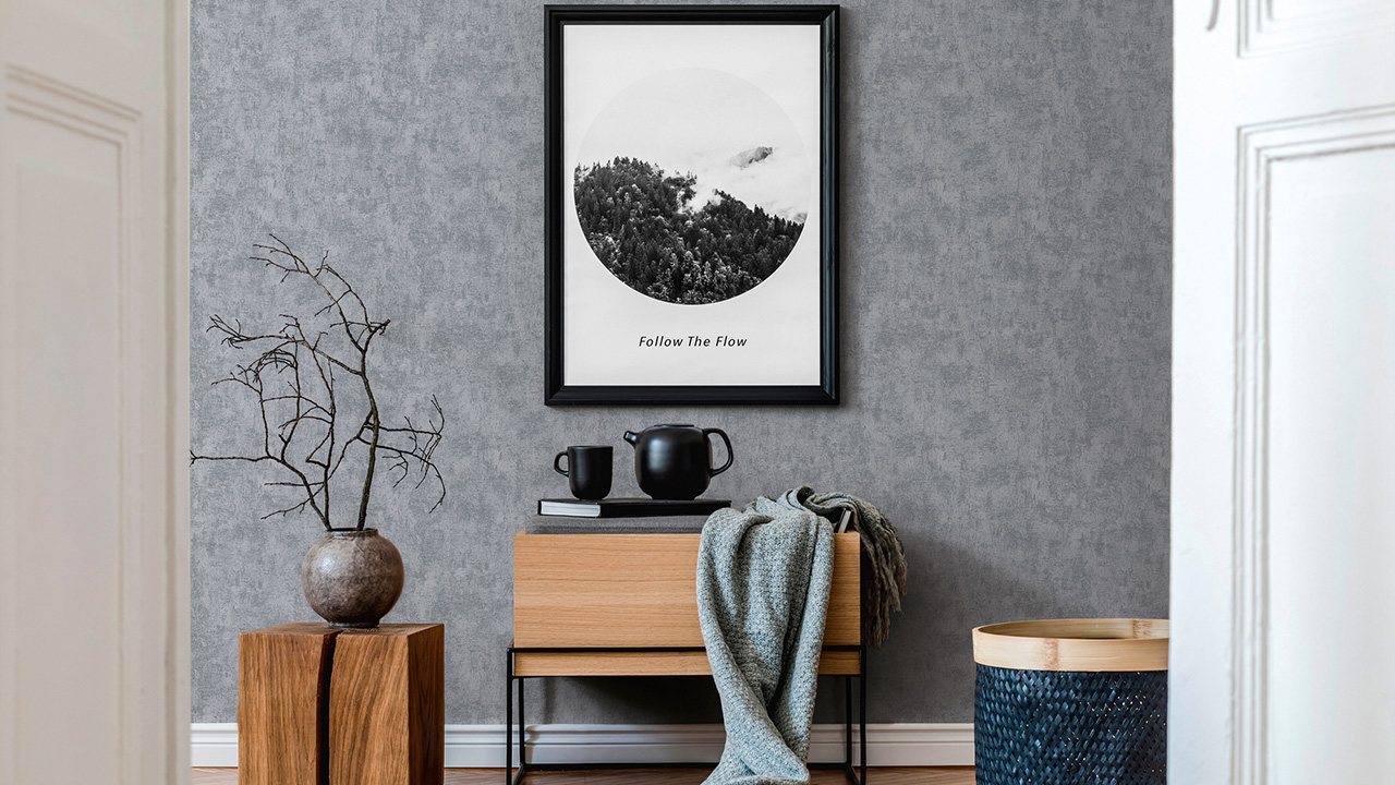 Vinyltapete grau Modern Uni Elements 019