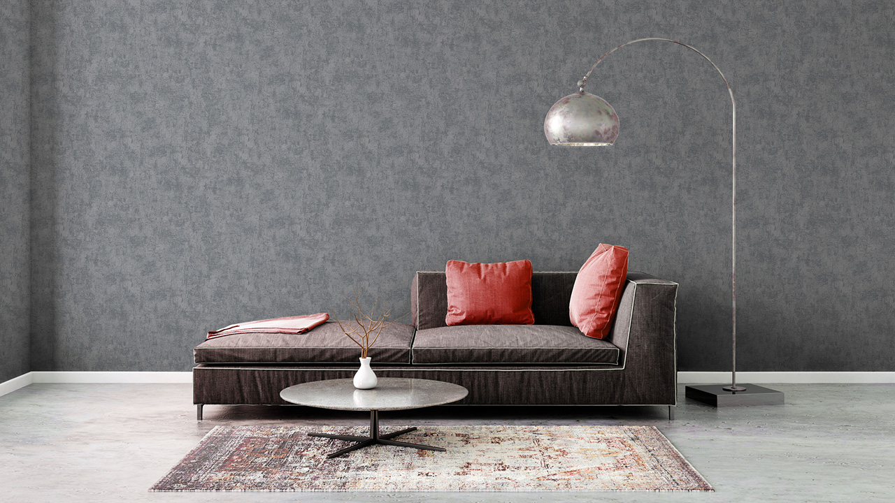 Vinyltapete grau Modern Uni Elements 019