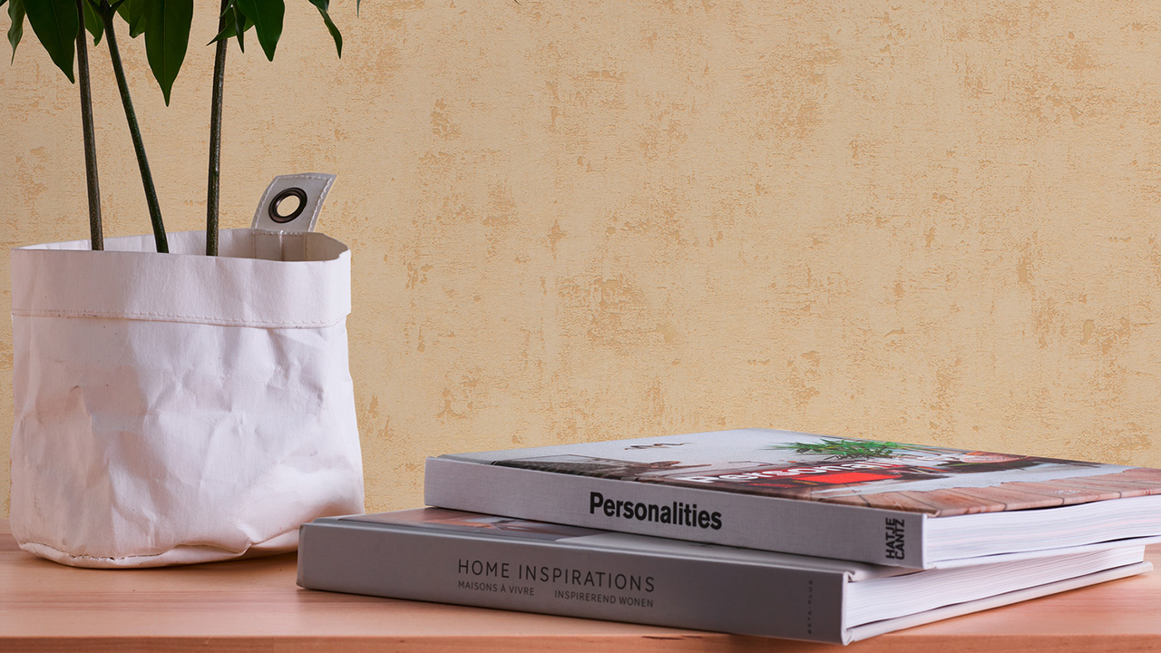 carta da parati in vinile arancione moderno uni used look 071