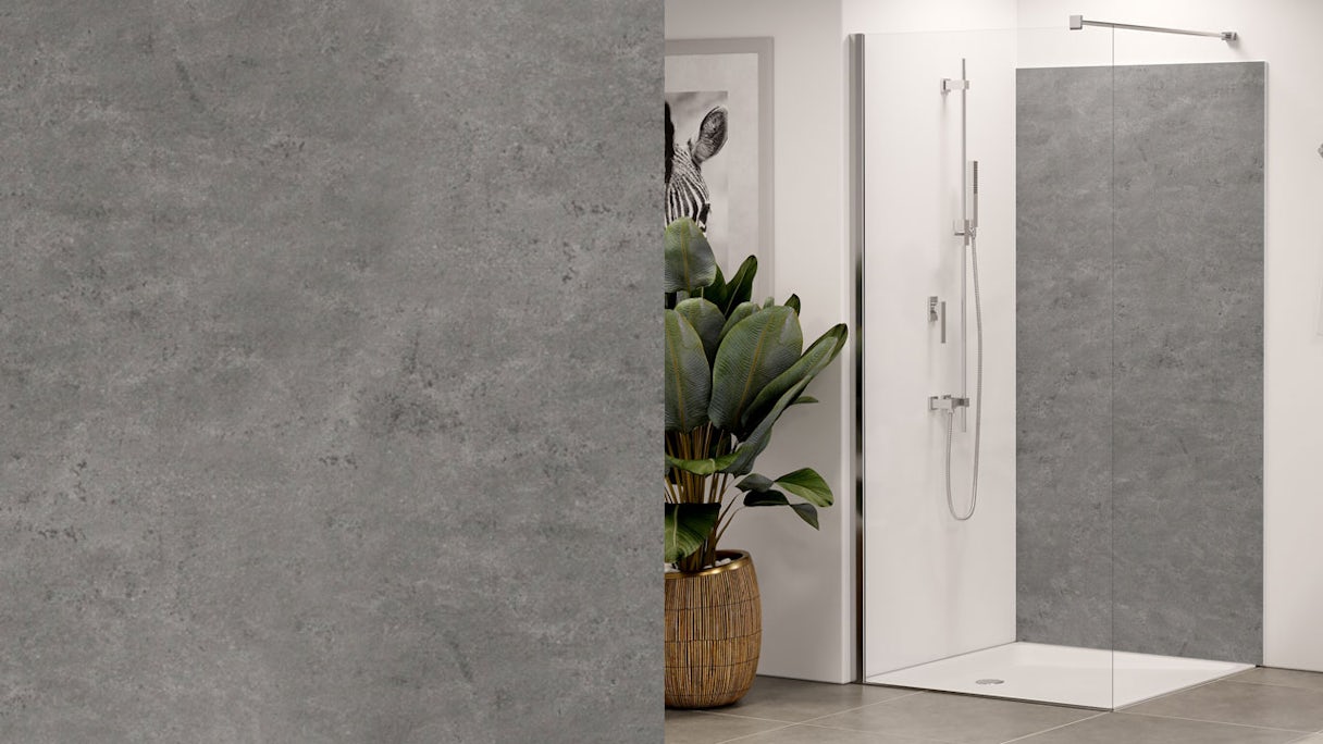 planeo Wallboard - Concrete Dark Grey Matt - 250 x 60 cm