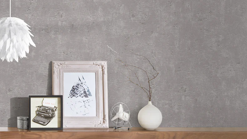 Vinyltapete grau Modern Uni Used Look 713