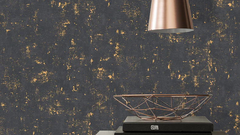 Vinyltapete schwarz Modern Uni Trendwall 782