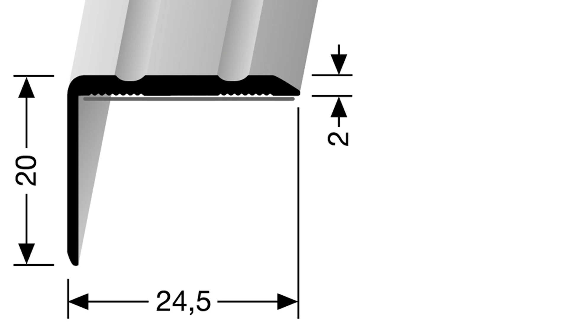 planeo angle profile 532 100 cm