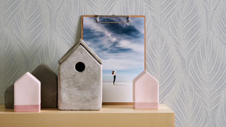 Vinyltapete weiß Modern Streifen Blumentapete Meistervlies 2020 919