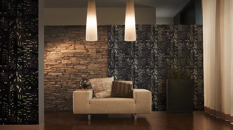 Papier peint vinyle noir photos modernes d'époque Il Decoro 845