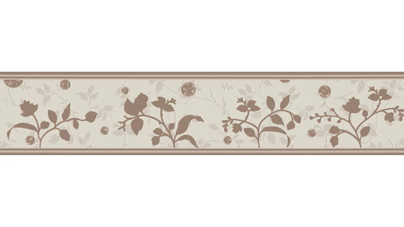 Vinyltapete Bordüre braun Modern Ornamente Blumen & Natur Only Borders 10 816