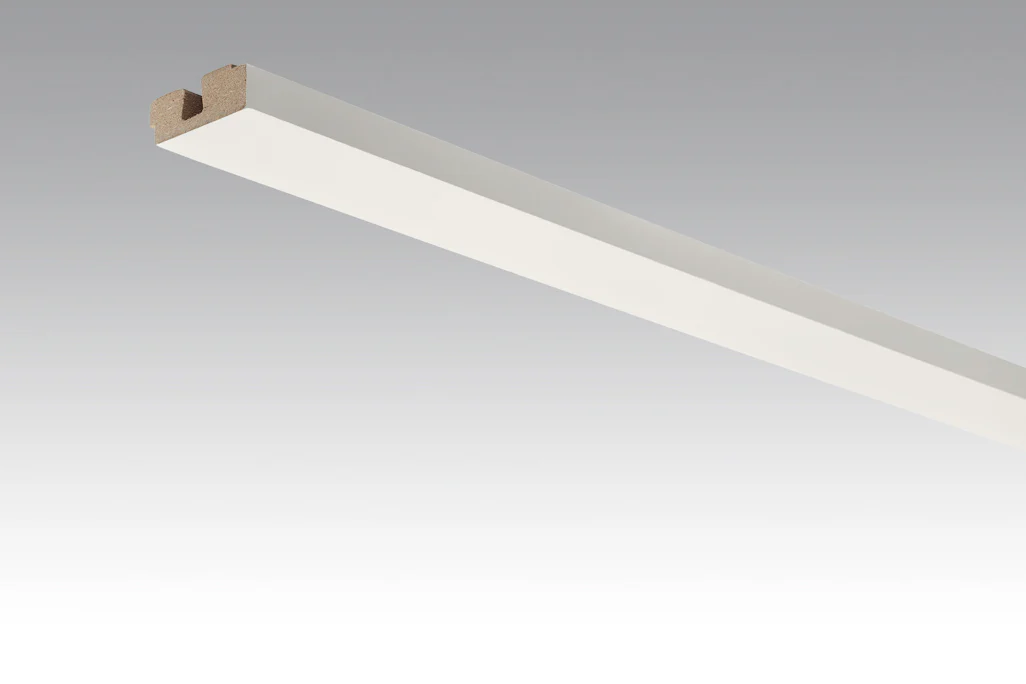 MEISTER Skirting Boards Ceiling Trims White 4038 - 2380 x 40 x 15 mm (200032-2380-04038)