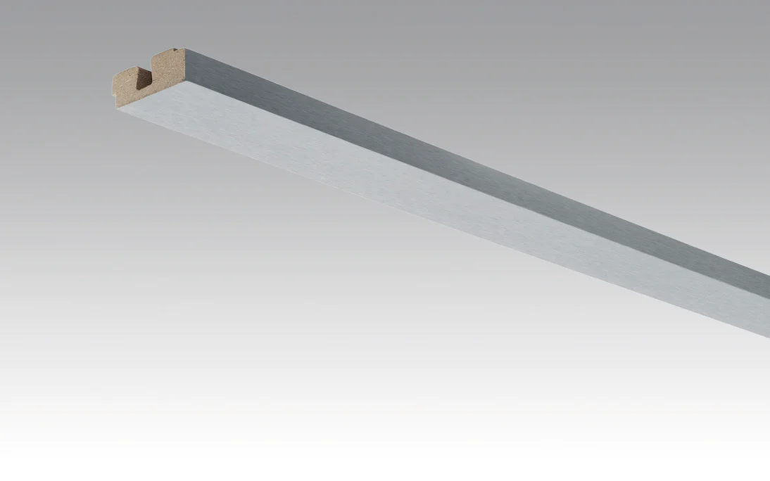 Battiscopa MEISTER battiscopa a soffitto in acciaio inox metallico 4079 - 2380 x 40 x 15 mm (200032-2380-04079)