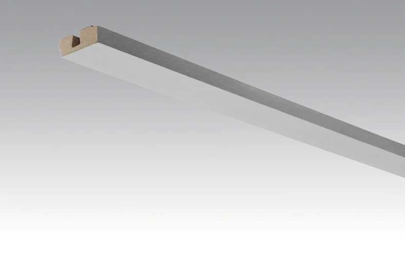 MEISTER Sockelleisten Deckenabschlussleisten Aluminium-Metallic 4080 - 2380 x 40 x 15 mm (200032-2380-04080 - 2600234080)