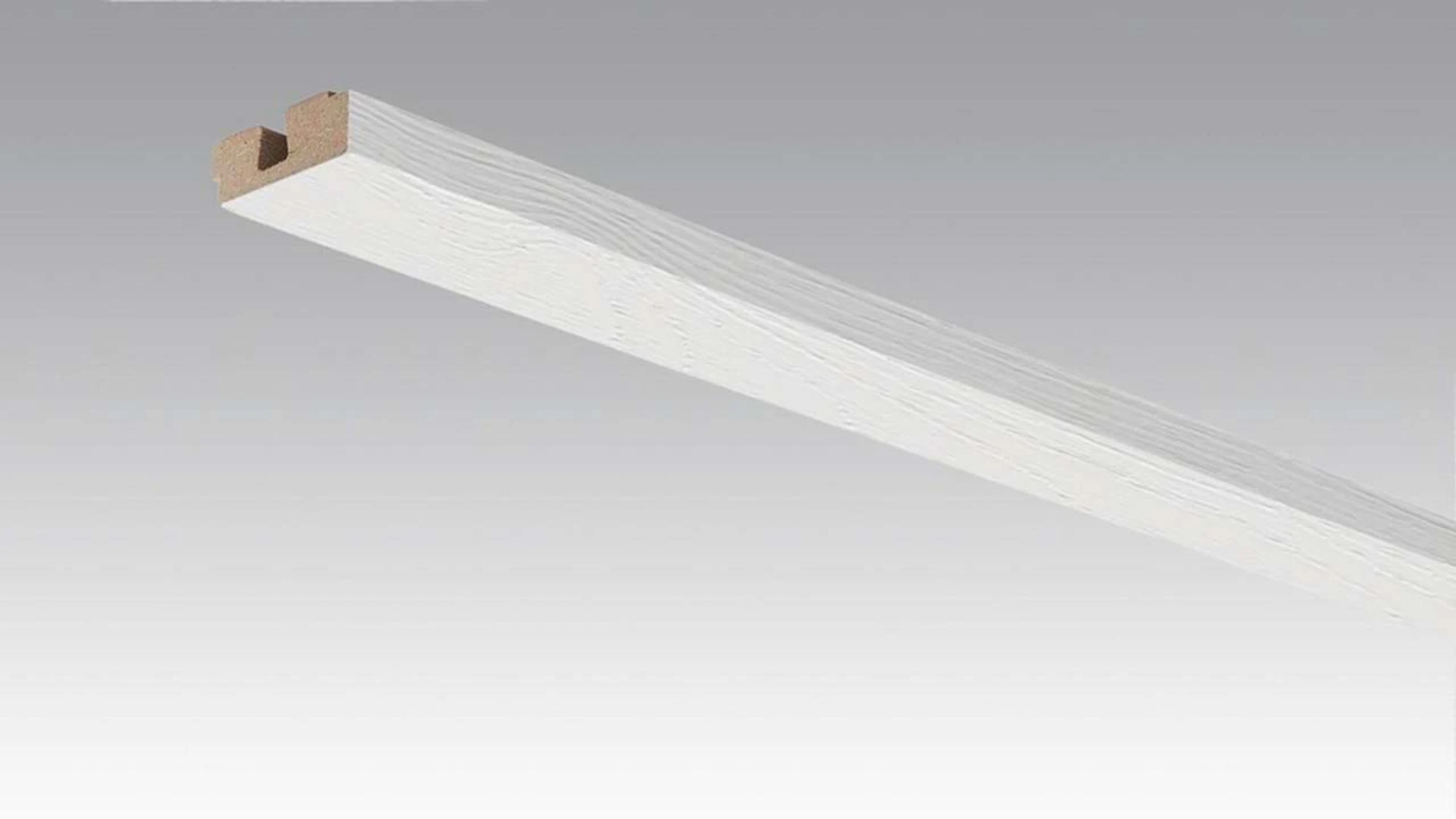 MEISTER Vierkant-Deckenabschlussleiste Mountain Wood white 4205 - 2380 x 40 x 15 mm (200032-2380-04205)