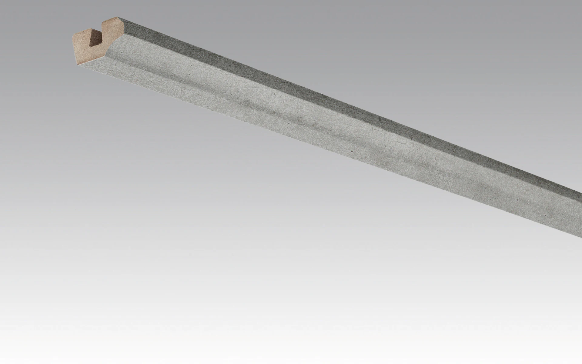MEISTER Sockelleisten Deckenabschlussleisten Beton 4045 - 2380 x 38 x 19 mm (200031-2380-04045)