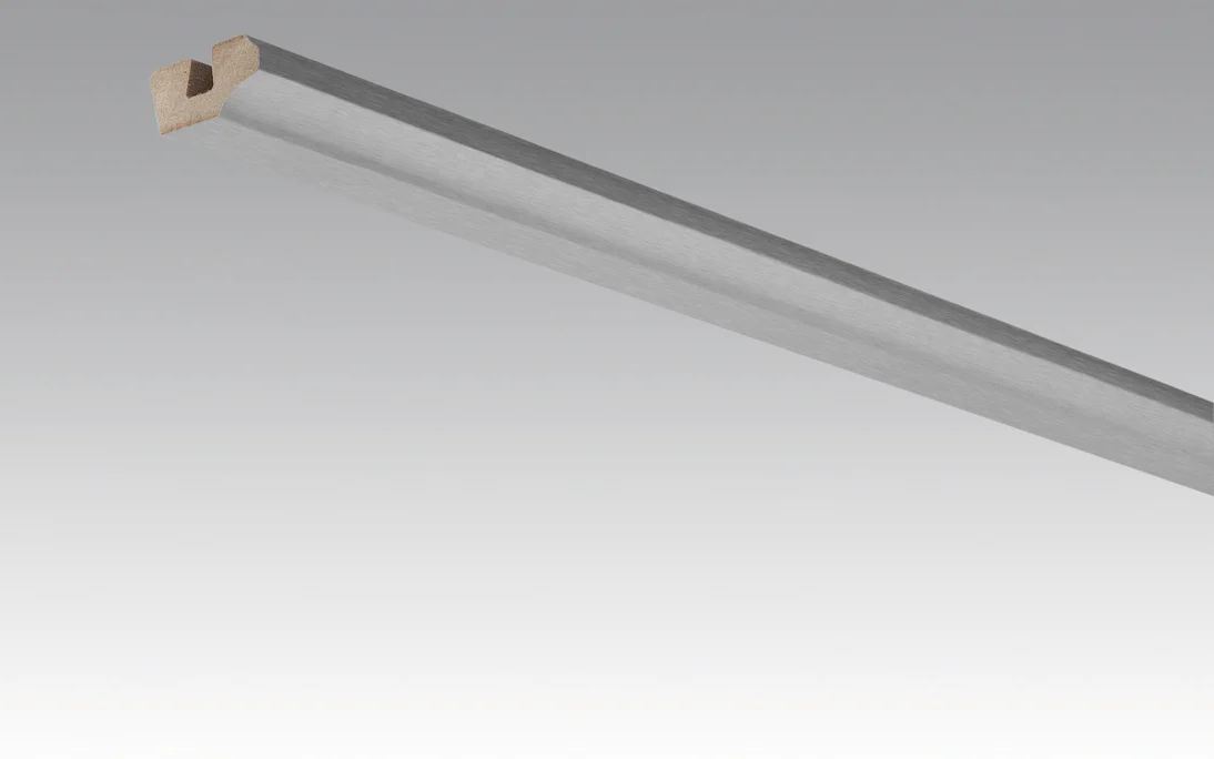 MEISTER skirting boards Ceiling trims Aluminium metallic 4080 - 2380 x 38 x 19 mm (200031-2380-04080)