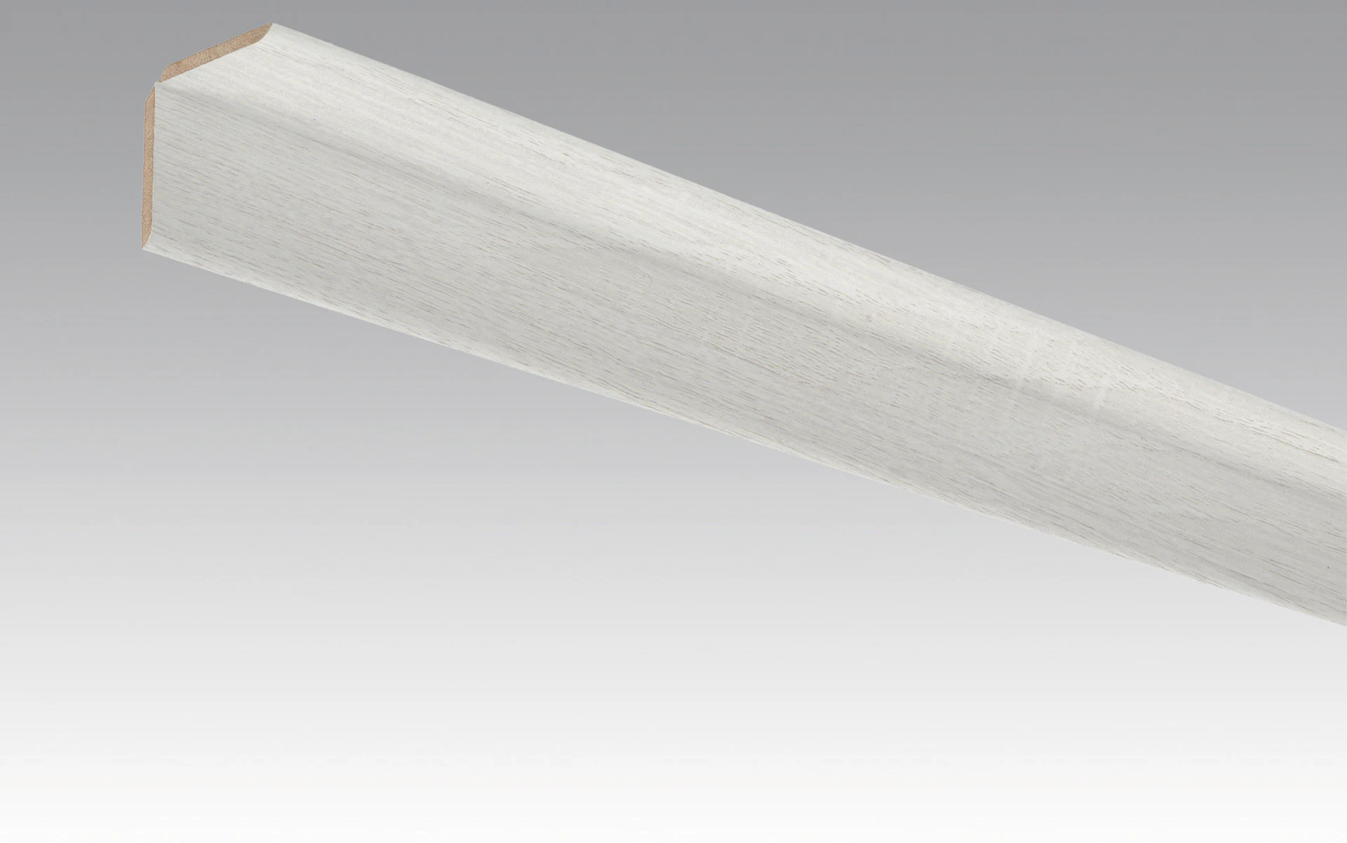 Plinthes MEISTER moulures plissées chêne blanc opaque 4069 - 2380 x 70 x 3,5 mm (200033-2380-04069)