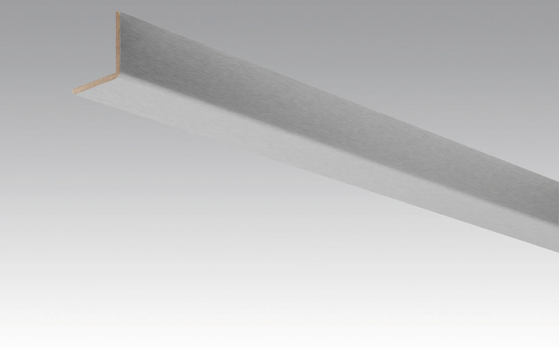 MEISTER Skirting Boards Angular Aluminium Metallic 4080 - 2380 x 33 x 3.5 mm (200035-2380-04080)