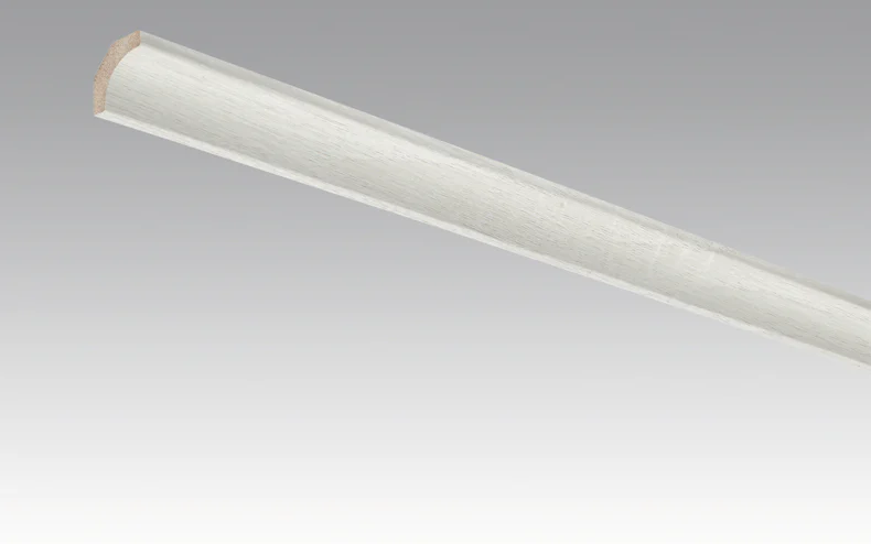 MEISTER Sockelleisten Hohlkehlleisten Eiche weiß deckend 4069 - 2380 x 22 x 22 mm (200034-2380-04069 - 2604234069)