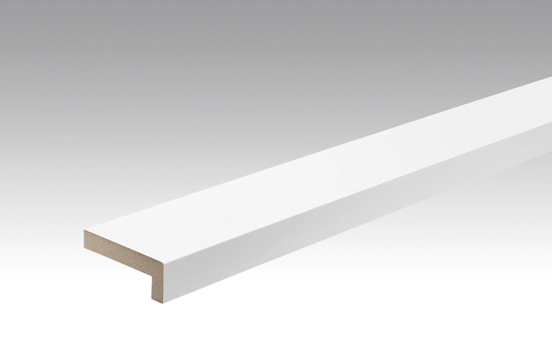 MEISTER Skirtings Angle cover strips Uni white glossy DF 324 - 2380 x 60 x 22 mm (200028-2380-00324)